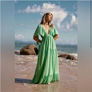 Free People Green Women's Dress